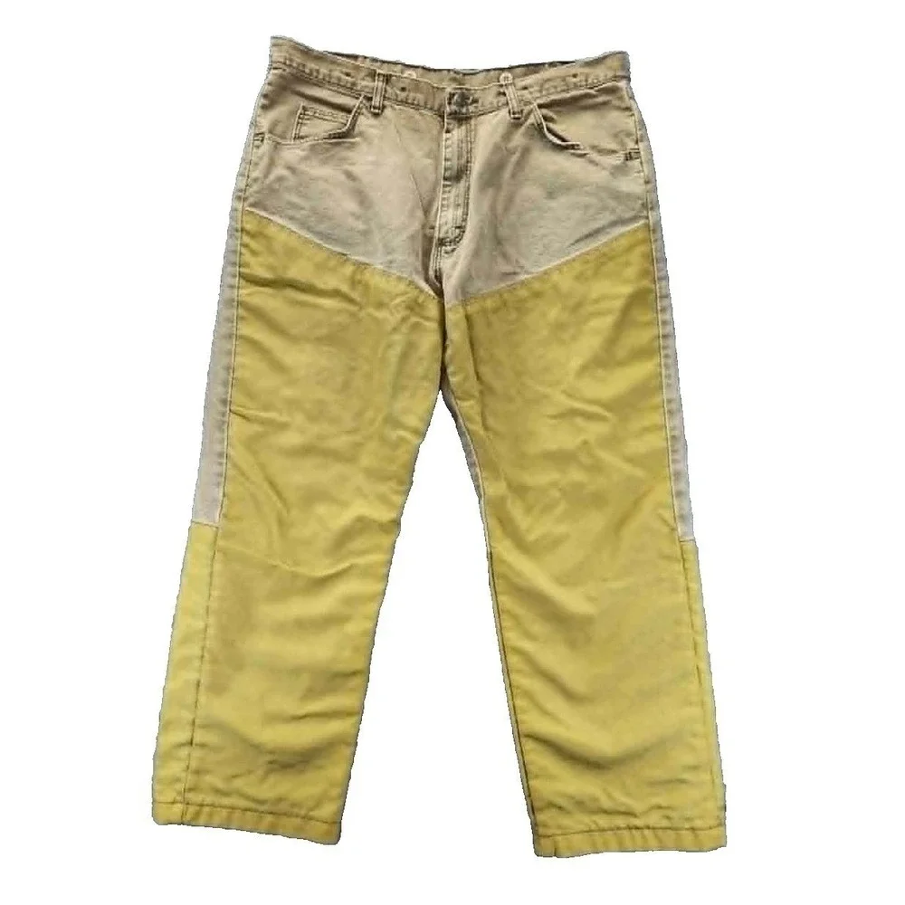 Wrangler ProGear‎ Upland Hunting Pants Mens 38x30 Brown Tan Brush Canvas EUC